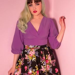 Vixen by Micheline Pitt Bawdy Cropped Blouse